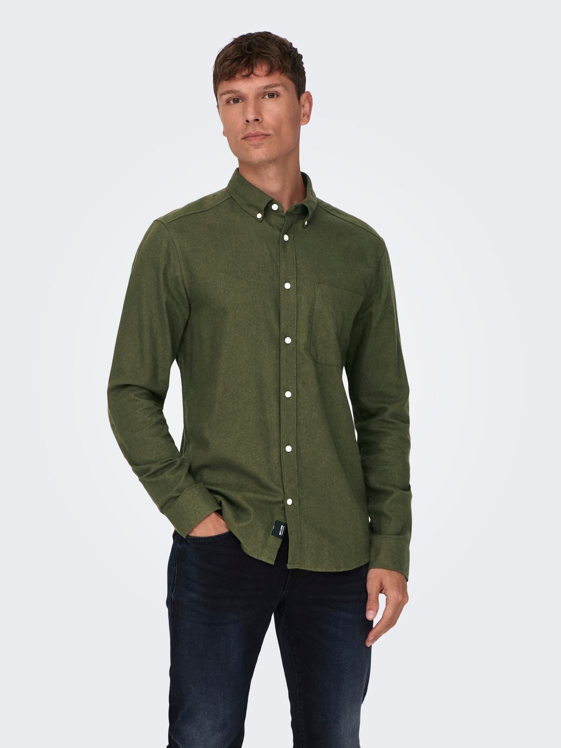 Only & Sons Gudmund slim solid shirt