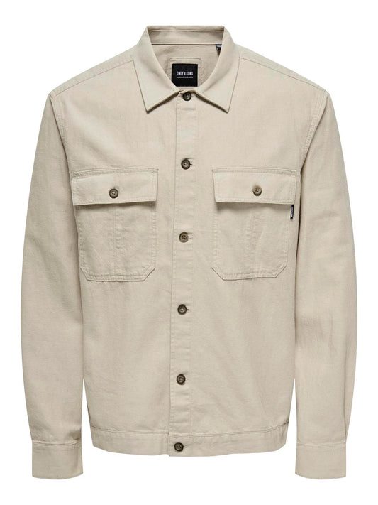 Only & Sons Kennet ls linen overshirt