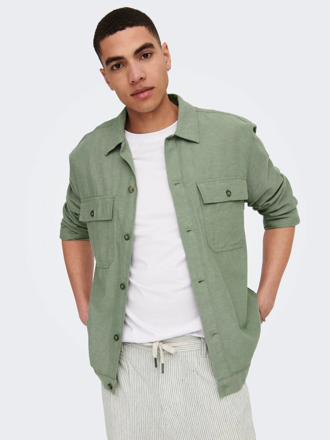 Only & Sons Kennet ls linen overshirt