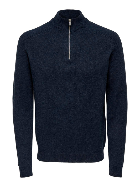 Only & Sons Edward wool half zip knit