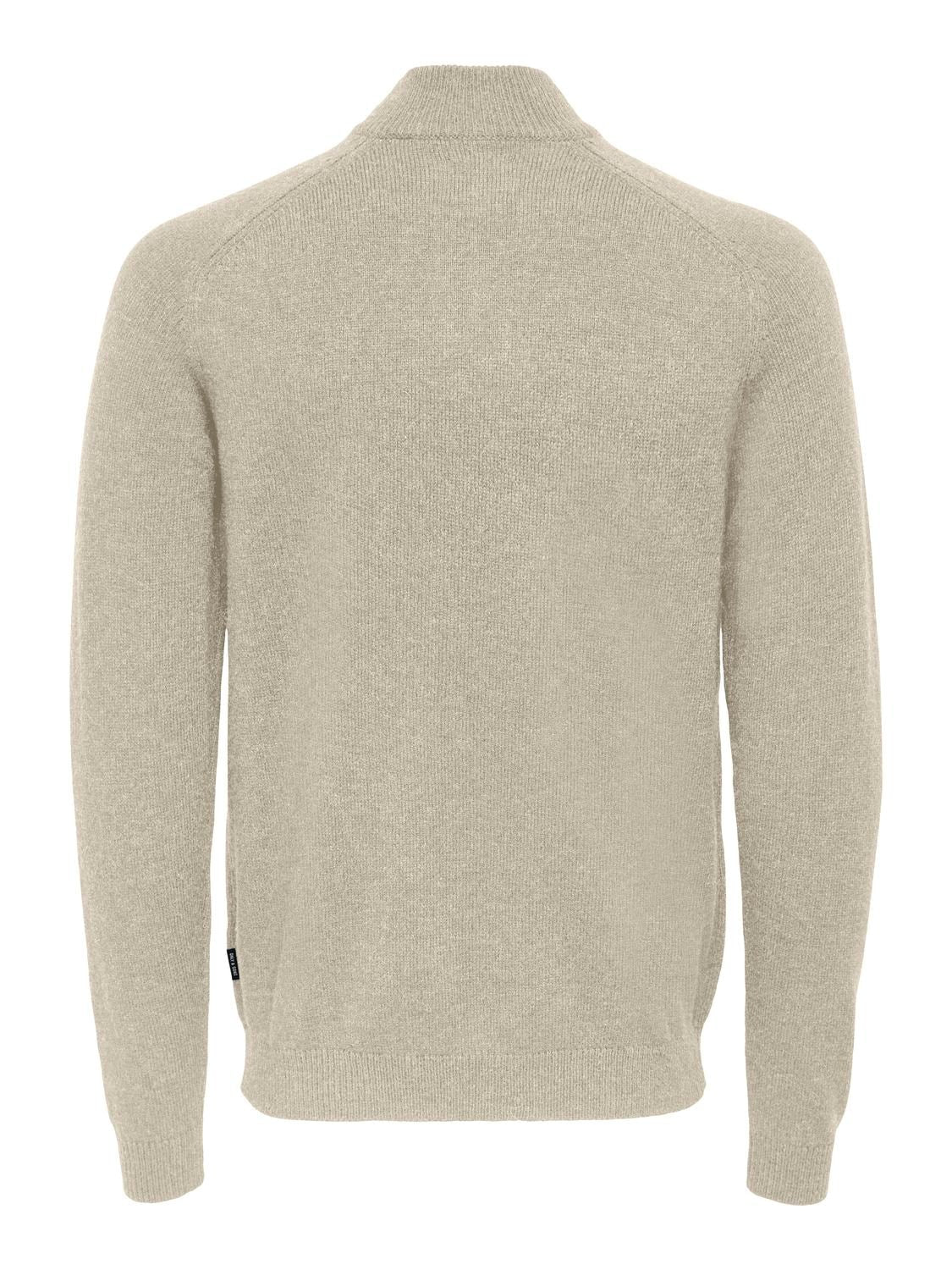 Only & Sons Edward wool half zip knit