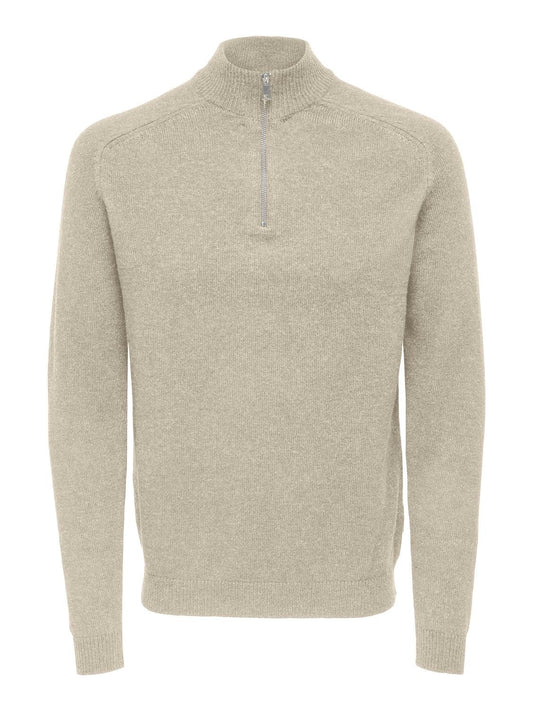 Only & Sons Edward wool half zip knit