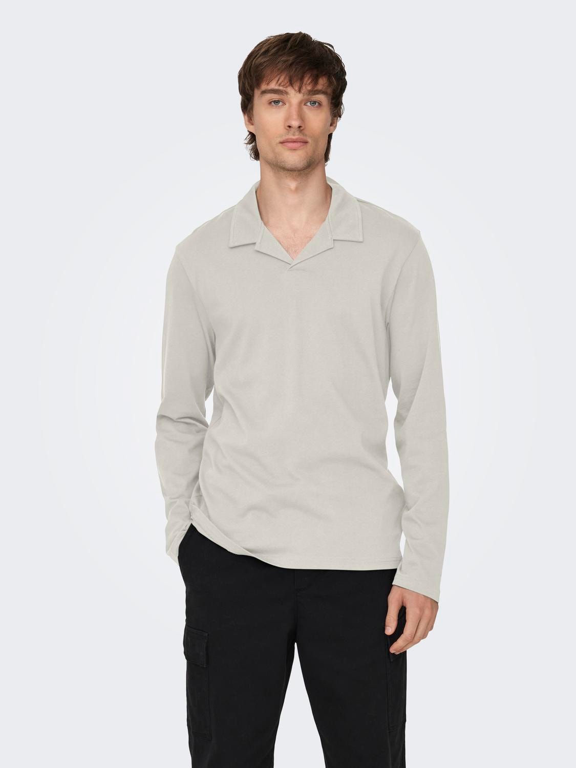 Only & Sons Brody reg split neck ls polo